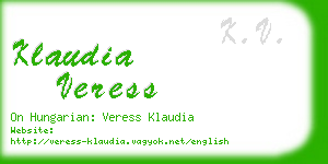 klaudia veress business card